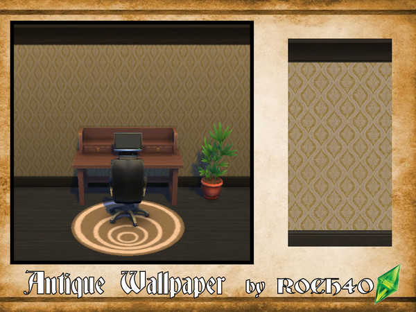 Sims 4 — Antique Wallpaper by ROCH40 — A comfortable brown wallpaper.