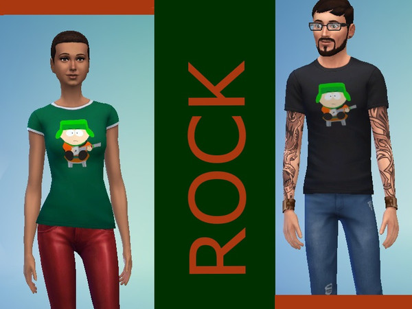 Sims 4 — South Park - Kyle's Guitar - Female and Male by sailtheplains — This guy Kyle Broflovski (see, the Bro-Flo-vski)