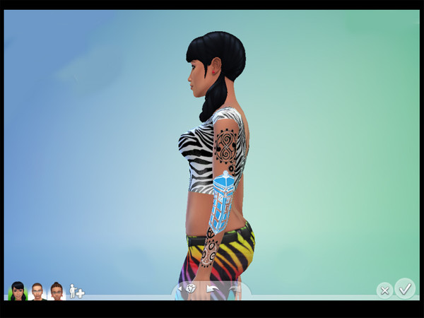 Sims 4 — T.A.R.D.I.S. Tattoo Sleeve for Males and Females by plumbobfae — Tardis sleeve tattoo for males and females. Two
