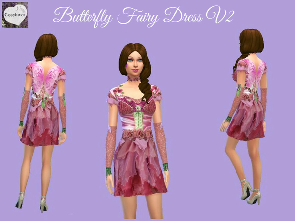 The Sims Resource - Butterfly Fairy Dress V2