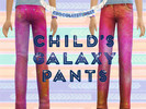 Sims 4 — Child's Galaxy Pants by HaruHaru7652 — A Standalone recolor 