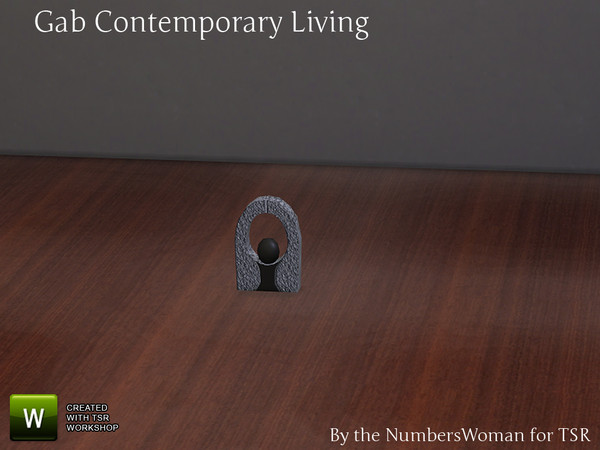 Sims 4 — Gab Contemporary Living Round Sculpture by TheNumbersWoman — Comfortable yet modern for your stylish sims.