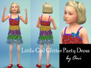 Sims 4 — Little Girl Party Dress by Ominator2 — Your little sim is sure to be the sparkle of the party in this glitter