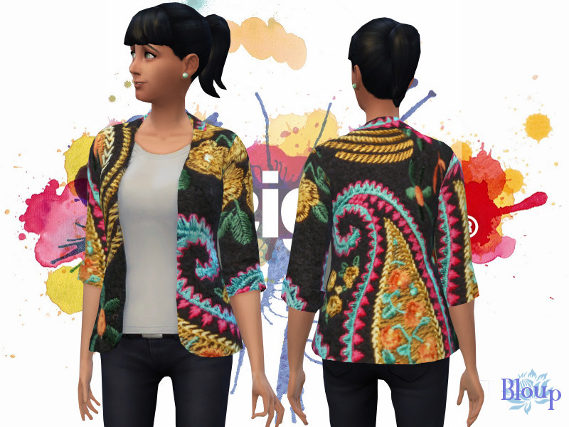 Sims 4 The Sims Resource | Desigual Blazer by TSR Creator