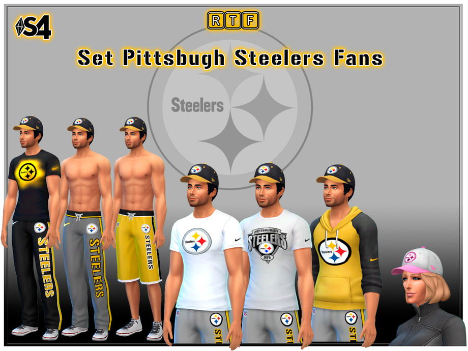 The Sims Resource - Set Pittsburgh Steelers Fans