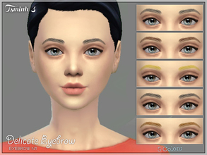 Sims 4 — Delicate Eyebrow by TsminhSims — Eyebrow N1 - Delicate Eyebrow 6 Color For you.