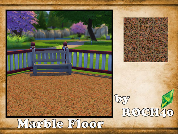 Sims 4 — Marble Floor by ROCH40 — Nice marble floor with flushed grout.. Can be found under masonry