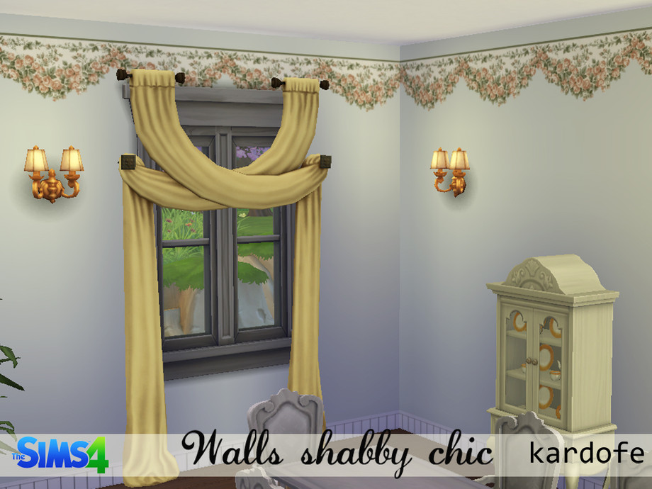 The Sims Resource - kardofe_Walls_shabby chic