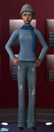 Sims 2 — Teen Outerwear - Blue by becboobear — Recolor of Sims2 Season mesh.