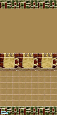 Sims 2 — Tea tiled wall by Mekhi — Tiled wall with a tea mug pattern, enjoy!