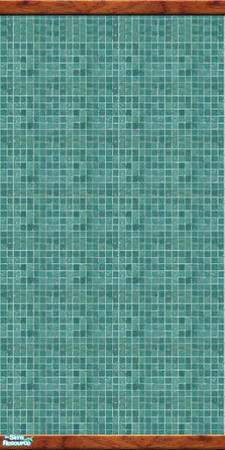 Sims 2 — TC49 Zillah's Bathroom - Wall Full Tile by tlkaska — This teal tiled bathroom with yellow roses was designed for