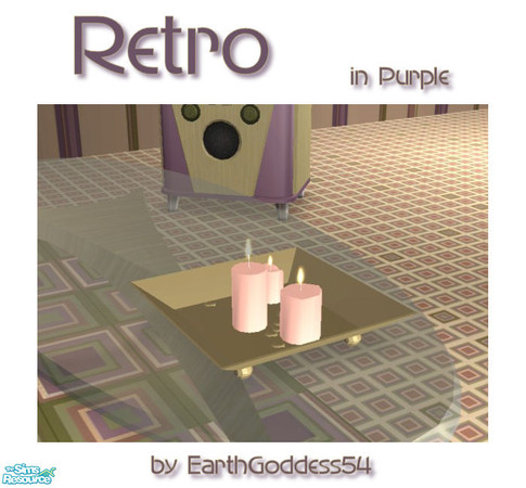 Sims 2 — Retro Living in Purple - Candles by EarthGoddess54 — Part of the Retro Living in Purple living room set. Enjoy!