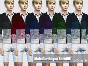 Sims 4 — Cardiagan Set #001 by dx8seraph — Cardiagan Set #001 For Male. This is a standalone CC, with 6 swatch. 6