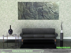 Sims 3 — Cultural Stone Wall Art by Janiecrackcorn — My first upload! A very cultural stone art that will define your