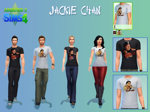 Sims 4 — Jackie Chan T-Shirt Package by Nightflier — The Jackie Chan T-Shirts comes standalone includes 2 variations for