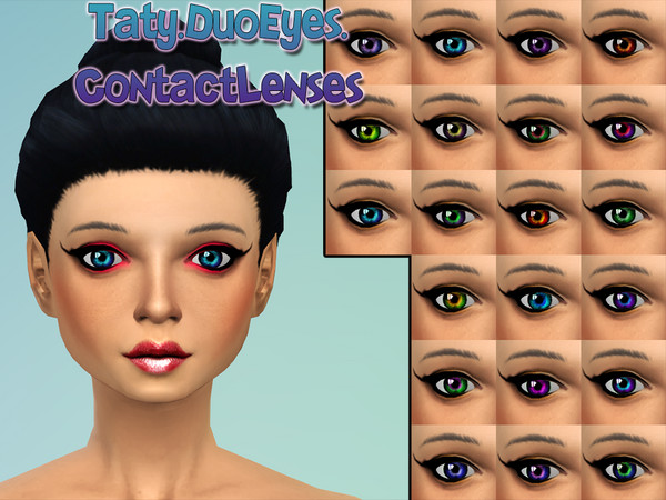 Sims 4 — [Ts4]Taty_DuoEyes_CL by tatygagg — - Female, Male - Teen, Young Adult, Adult, Elder - As Facepaint Makeup