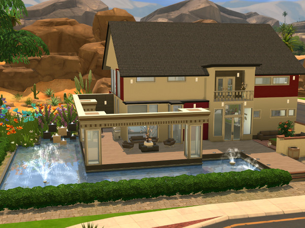 Sims 4 — Las Oasis by Kari_0892 — Las Oasis, is a sweet, Stylish and realistic modern house! It has: an Adult Bedroom / a