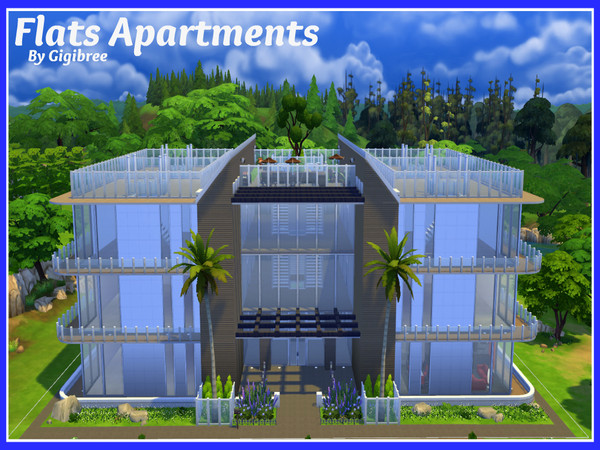 Sims 4 — Flats Apartments by Gigibree2 — Flats Apartments is a smart building which offers you 12 apartments ready to