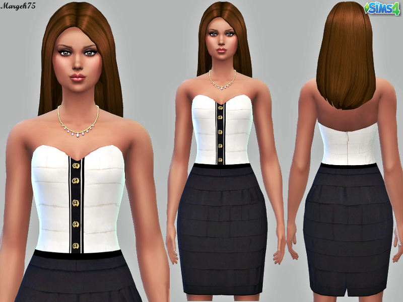 The Sims Resource - Sims 4 Moschino Sleeveless Dress
