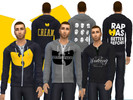 Sims 4 — Wu Tang Hoodie Set for Men by french0vanilla — I'm huge fan of rap group Wu Tang Clan, so I decided to make some