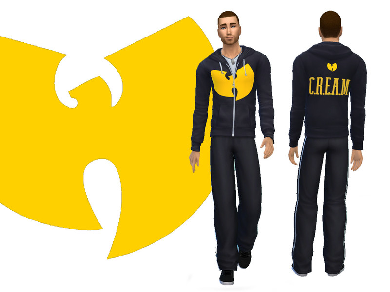 Sims 4 The Sims Resource | Wu Tang Hoodie for Men by TSR Creator