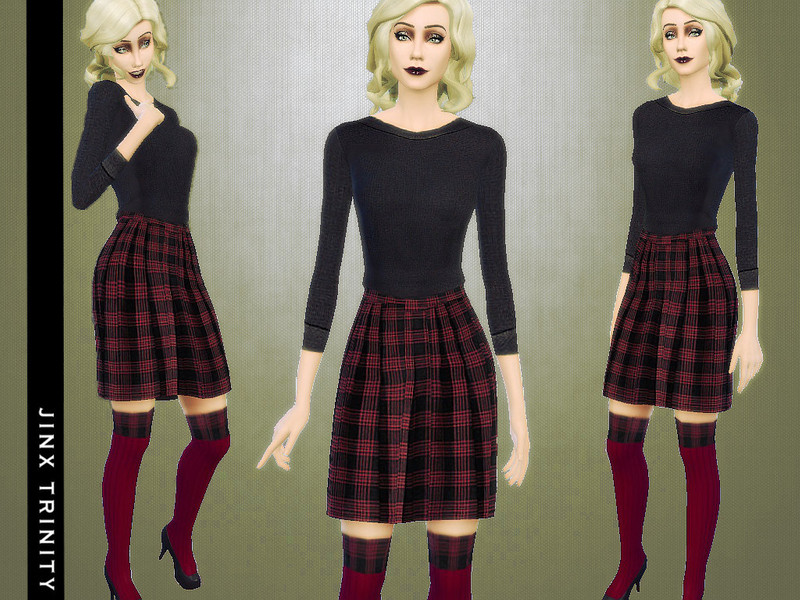 Sims 4 The Sims Resource | Schoolgirl Outfit by TSR Creator