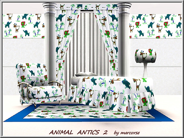 Sims 3 — Animal Antics2_marcorse by marcorse — Themed Pattern: Nursery animals in a random repeat