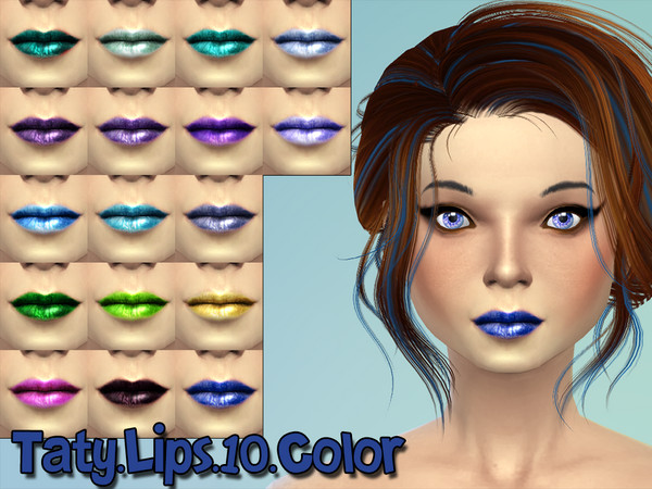 Sims 4 — [Ts4]Taty_Lips_10_Color by tatygagg — - Female - Teen, Young Adult, Adult, Elder