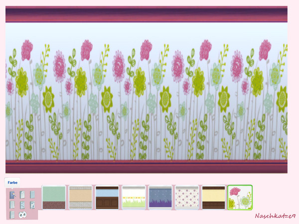 Sims 4 — Flower Child Wallpaper by naschkatze93 — You need a wallpaper for your little girl? Now you have one. Have fun!