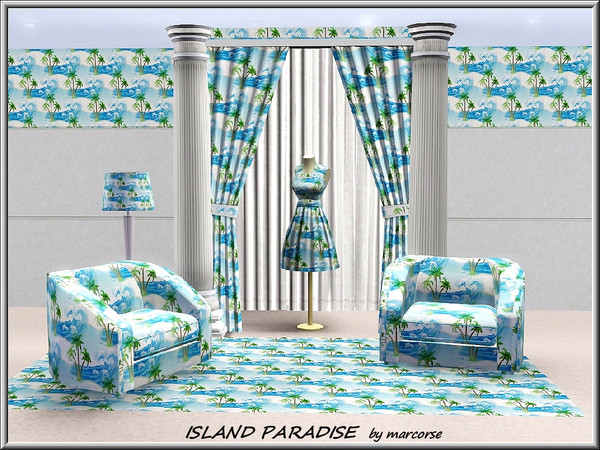 Sims 3 — IslandParadise_marcorse by marcorse — Rolling surf, sand and palm trees - an island paradise. 1 recolour.