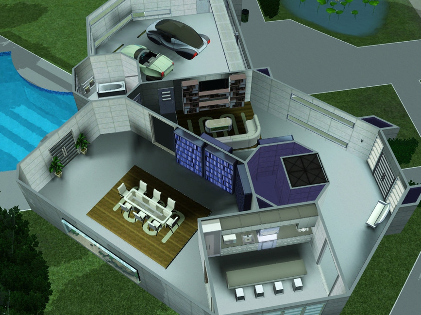 The Sims Resource futuristic tower house