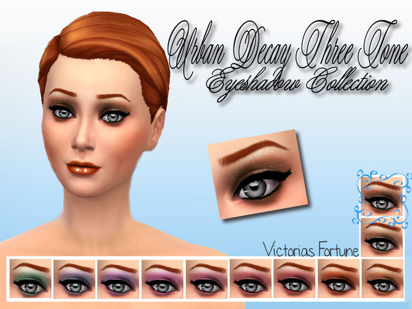 Sims 4 — French Toast by fortunecookie1 — Using three tones of one color gives your sim a beautifully blended eye shadow.