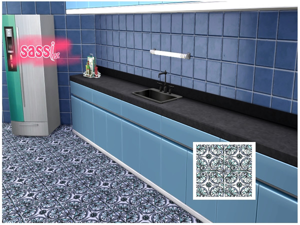Sims 4 — Italian Stile Floor by sassitsr — Italian ceramic floor tiles hand-painted recommended for the kitchen or living