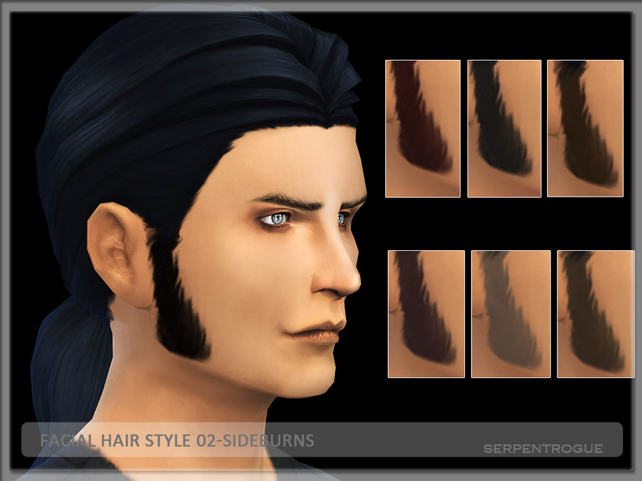 The Sims Resource - Facial Hair Style 02-Sideburns