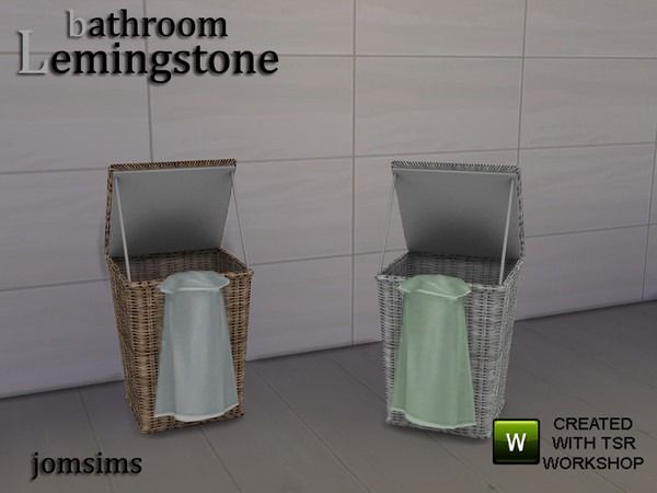 Sims 4 — clothes basket deco lemingstone by jomsims — clothes basket deco lemingstone