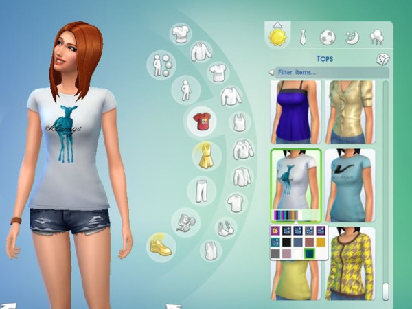 Sims 4 — Always Patronus T-Shirt by thelittlestliar — Perfect for any Harry Potter fan! A blue Doe Patronus with the