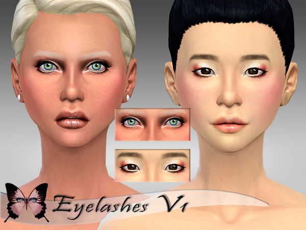 Sims 4 — Eyelashes V1 by Ms_Blue — I give you my first eyelashes. The eyelashes are combined with a bright eyeliner to