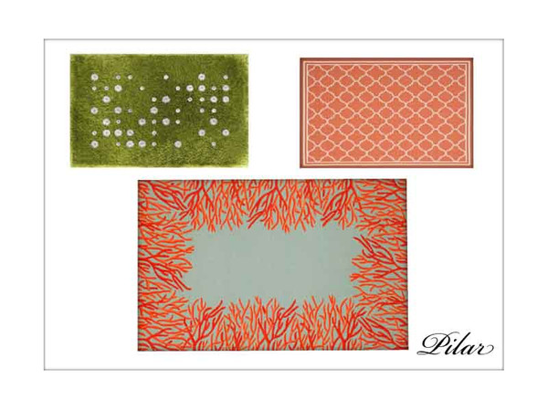 Sims 4 — CrocoRugMedia by Pilar — Wicker and sisal, big and fluffy rugs, ready to enjoy the pools