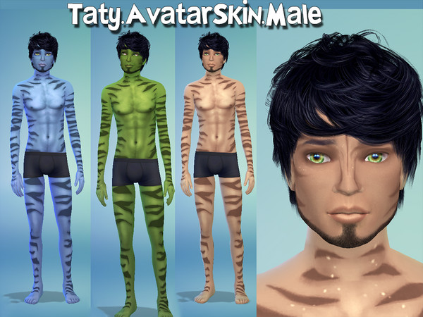 Sims 4 — [Ts4]Taty_AvatarSkin_Male by tatygagg — - Male - Teen, Young Adult, Adult, Elder - Skin Detail