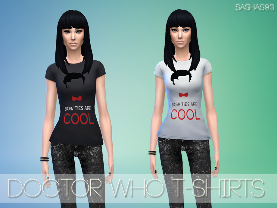 The Sims Resource | Doctor Who female t-shirts