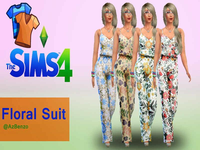 Sims 4 The Sims Resource | Floral Suit by TSR Creator