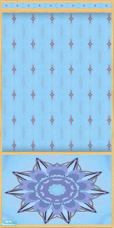 Sims 2 — NK TC50 Salsa BR - Wall 2 by MoMama — Big stars on the bottom and small diamonds on the top, framed in a nice