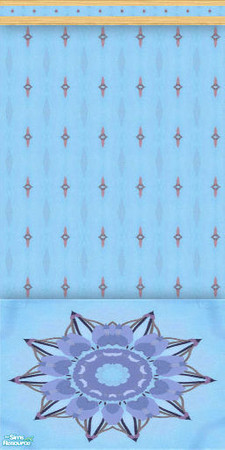 Sims 2 — NK TC50 Salsa BR - Wall 1 by MoMama — Big stars on the bottom and little diamonds on the top.