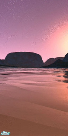 Sims 2 — Valentine Sunset Wall Mural - 3 of 5 by TheMistress666 — Gorgeous wall mural spread accross 5 seperate wall