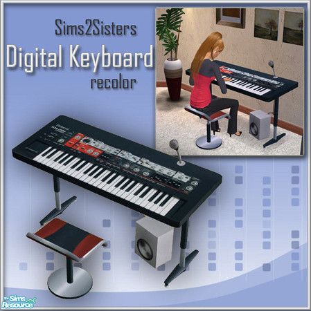 Sims 2 — S2S Digital Keyboards - Recolor 7 by sims2sisters — Recolor of S2S Digital Keyboards - New Mesh