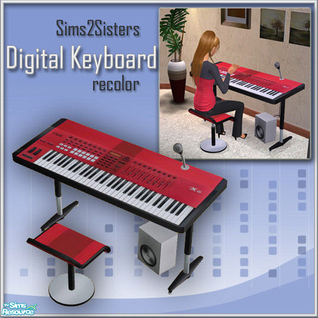 Sims 2 — S2S Digital Keyboards - Recolor 5 by sims2sisters — Recolor of S2S Digital Keyboards - New Mesh