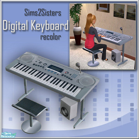 Sims 2 — S2S Digital Keyboards - Recolor 2 by sims2sisters — Recolor of S2S Digital Keyboards - New Mesh