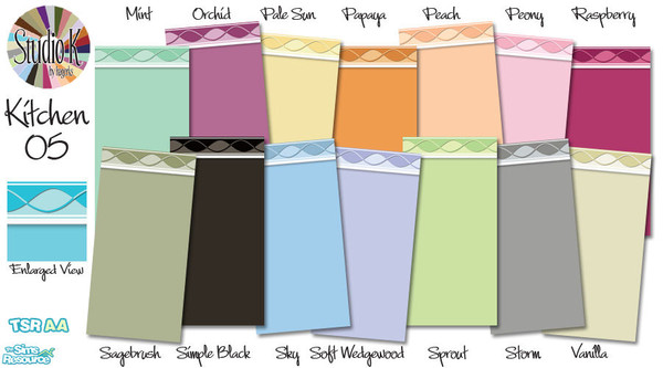 Sims 2 — Studio K Kitchen 05_02 by StudioKhagerks — 15-28 of 28 colors. Can be found under Paint and can be purchased for
