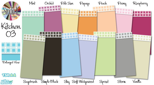 Sims 2 — Studio K Kitchen 03_02 by StudioKhagerks — 15-28 of 28 colors. Can be found under Paint and can be purchased for