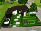 Sims 3 — Green Lodge by GraceySims2 — A small, wooden, modern home surrounded by greenery and a beautiful garden. Perfect